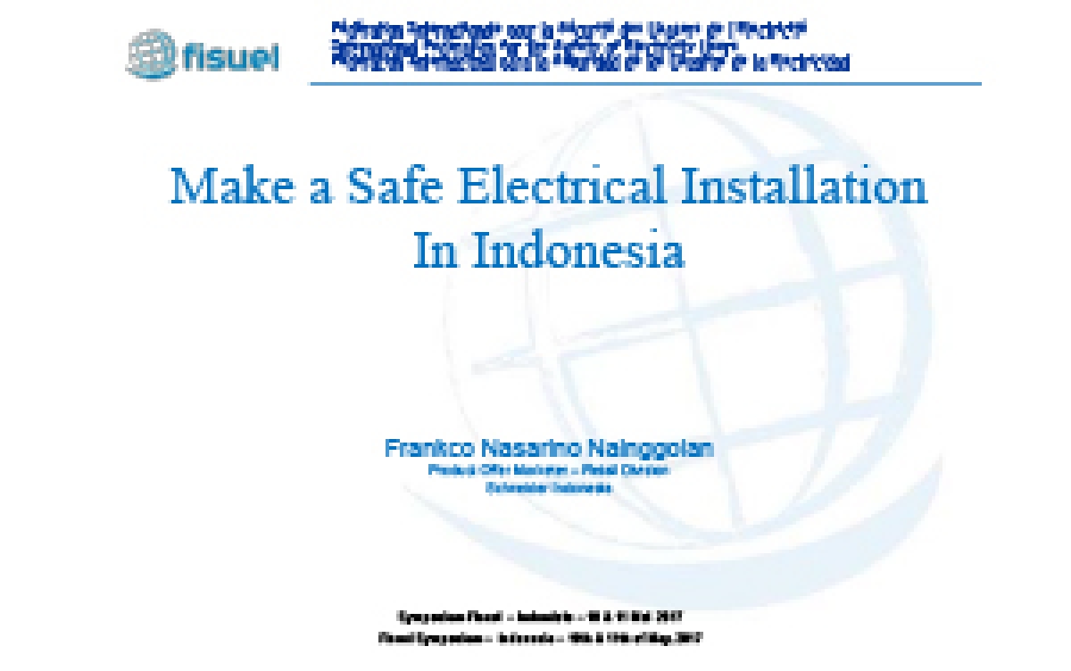 Make A Safe Electrical Installation In Indonesia