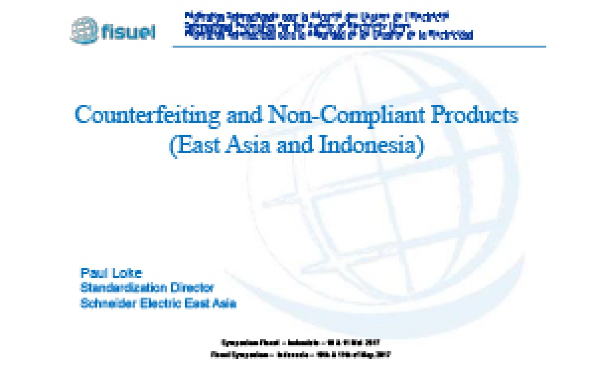 Counterfeiting and Non-Compliant Products (East Asia and Indonesia)