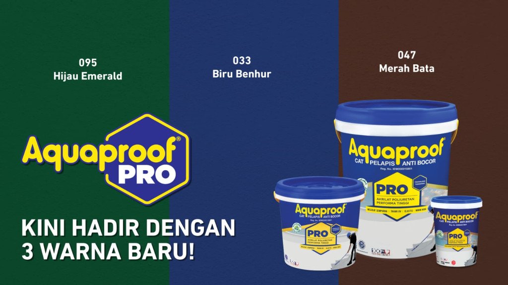 Tiga warna baru Aquaproof Pro