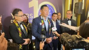  Menteri Koordinator Bidang Infrastruktur, Agus Harimurti Yudhoyono (AHY) saat menghadiri acara Golden Property Awards (GPA) 2025, di hotel Raffles, Jakarta (29/09/2025). (Foto: PATC/Tentya)